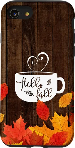 Miniatura 18 de Hello Fall - Taza de café para iPhone 16, diseño de hojas de otoño