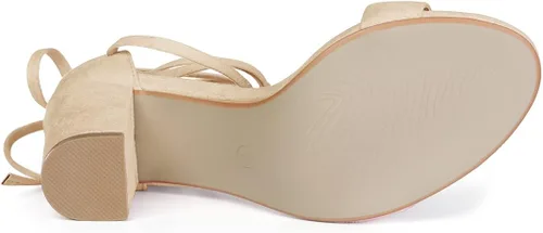 Miniatura 5 de Allegra K - Sandalias de tacón alto con cordones para mujer
