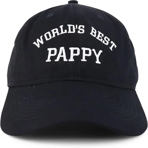Miniatura 2 de Trendy Apparel Shop World's Best Pappy - Gorra de béisbol bordada de algodón suave de perfil bajo, talla única