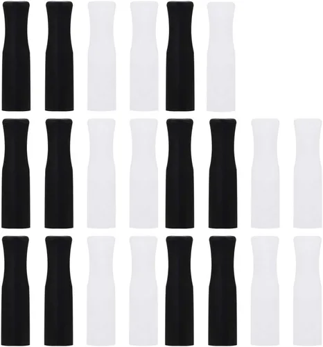 Miniatura 11 de 22 piezas de puntas de pajitas reutilizables, puntas de pajitas de silicona, cubiertas de puntas de pajitas de grado alimenticio multicolor, solo