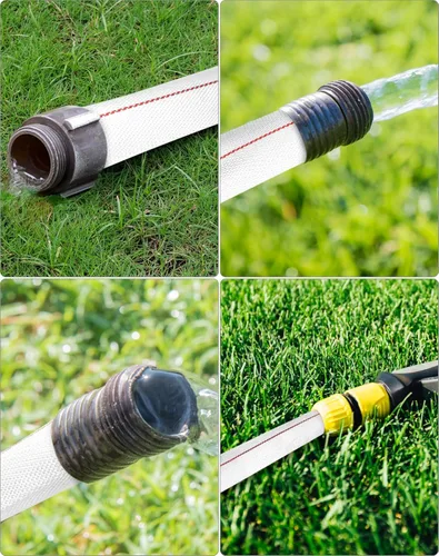 Miniatura 3 de QWORK Manguera de lavado a contracorriente, manguera contra incendios de descarga flexible de 2 pulgadas de diámetro interior x 65 pies, manguera