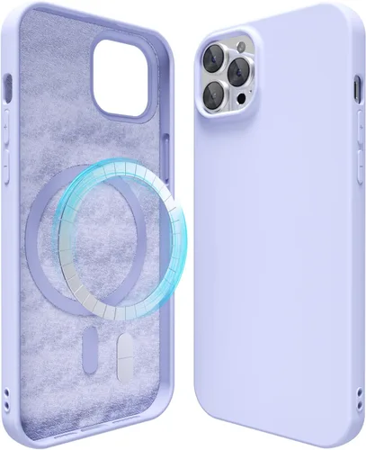 Miniatura 107 de oakxco Funda de silicona para iPhone 12 Pro Max, magnética, compatible con carga inalámbrica Magsafe, cubierta protectora de goma suave y delgada