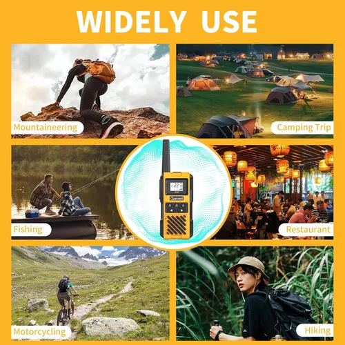 Miniatura 9 de Gaswei G1pro IP67 Walkie Talkies impermeables FRS para adultos de largo alcance, recargables con vibración, radios bidireccionales de emergencia