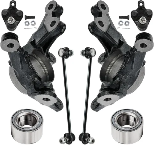 Miniatura 28 de Detroit Axle - Conjunto de manguetas de dirección delanteras de 2 piezas para Hyundai Accent 06-11, 2 manguetas de dirección y conjunto de buje