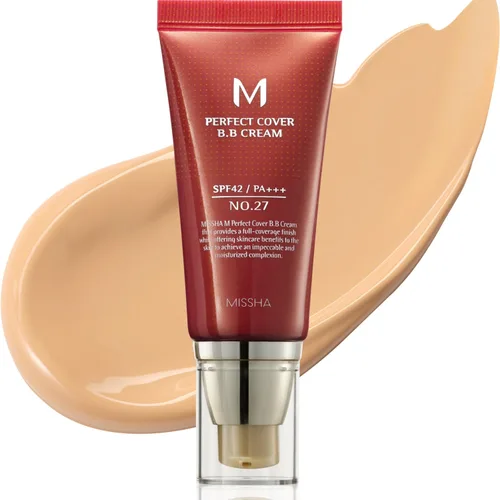 Miniatura 11 de MISSHA - Crema BB M de cobertura perfecta #21, SPF 42 PA+++, maquillaje multifuncional de alta cobertura para ayudar a infundir humedad para una