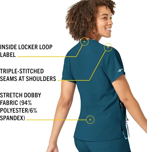 Miniatura 4 de Carhartt, Cross-Flex, camiseta hospitalaria, mediana, para mujer