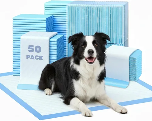 Miniatura 10 de FluffyDream Almohadilla de Entrenamiento Impermeable Súper Absorbente para Perros y Cachorros, Almohadilla para Mascotas para Entrenar en Casa, Azul