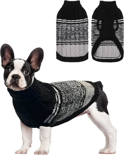 Miniatura 26 de Mihachi Suéteres para Perros Pequeños y Medianos Niña o Niño, Camisa Cálida y Suave para Perros, Abrigo para Perros para Clima Frío con Cuello