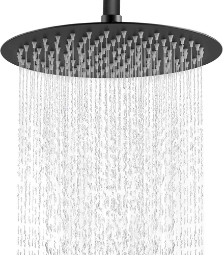 Miniatura 15 de Midanya Cabezal de ducha redondo de acero inoxidable de alta presión de alto flujo de acero inoxidable de 6 pulgadas, diseño ultrafino de alta