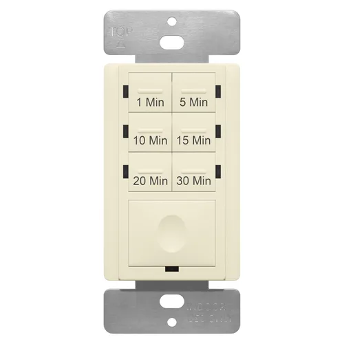 Miniatura 16 de ENERLITES Interruptor temporizador de cuenta regresiva de 1 hora, 1-5-10-20-30-60 minutos, para ventiladores de baño, calentadores, luces, indicador