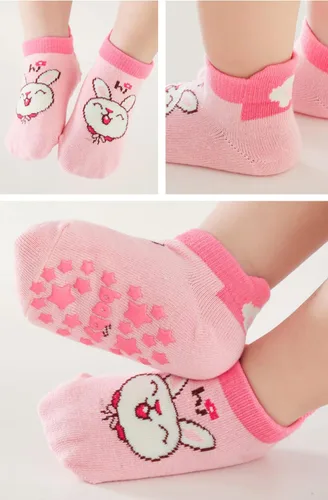 Miniatura 6 de BEHELE Calcetines antideslizantes para bebés, calcetines antideslizantes para niños y niñas, para recién nacidos, 6 pares