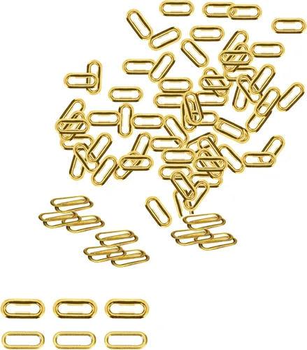 Miniatura 21 de Trimming Shop Ojales ovalados con arandelas, ojales duraderos de latón a prueba de óxido para manualidades de cuero, bolsos, ropa, cinturones, Bronce