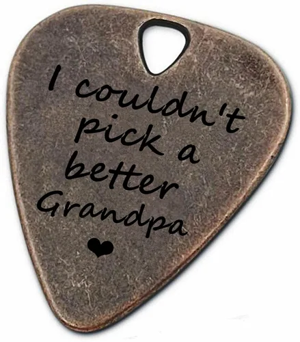 Miniatura 18 de JUPPE Púas de guitarra, púa de guitarra de bronce "I'd Pick You Every Time" con estuche de cuero, regalos de cumpleaños musicales para parejas