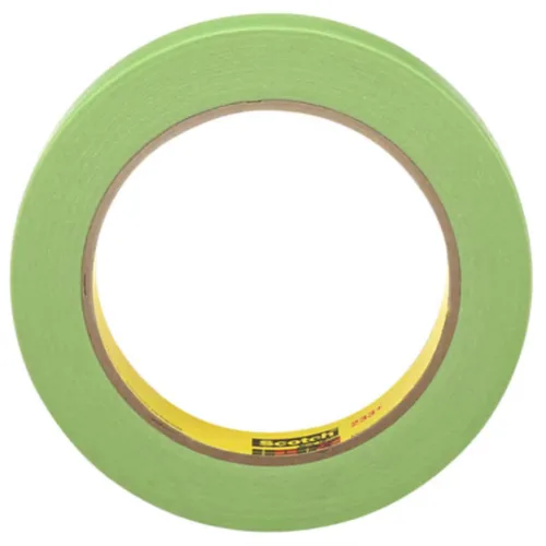 Miniatura 3 de 3M 233+ Cinta adhesiva verde 26334, 0.75 pulgadas x 60.1 yardas, paquete de 12 rollos - Cinta de pintor automotriz e industrial de alto rendimiento