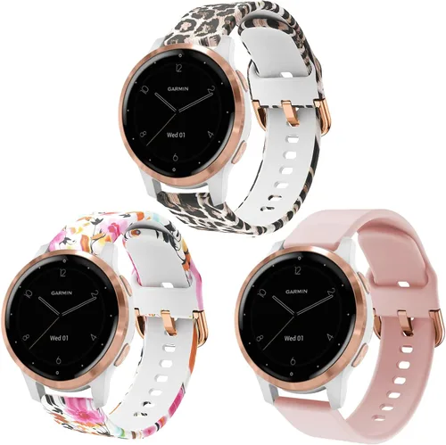 Miniatura 12 de ViCRiOR Paquete de 3 correas de reloj compatibles con Garmin Venu 4 1.614 in/Venu 3S/Venu 2S/Vivoactive 4S/Vivomove 3S, 0.71 pulgadas, silicona
