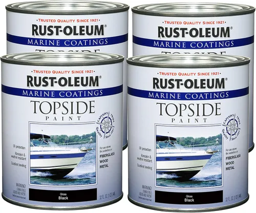 Miniatura 24 de Rust-Oleum 207005 Pintura para cubierta marina Marine Coatings, cuarto de galón, color gris acorazado