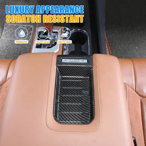 Miniatura 5 de Caja de Reposabrazos de Consola Central Caja de Almacenamiento Cubierta Calcomanía de Ranura Accesorios de Automóvil para Toyota Tundra 2014-2021