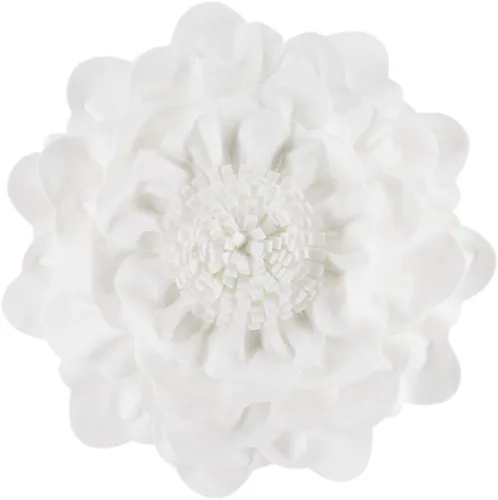 Miniatura 9 de JWH Funda de Almohada con Flores en Relieve Decorativa Floral Cojín Redondo Hecho a Mano para Casa Cama Sofá, 14 Pulgadas, Gris Morado