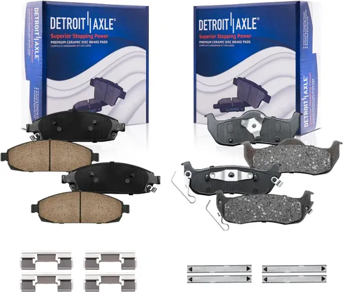 Miniatura 75 de Detroit Axle - Pastillas de freno traseras para Mercedes-Benz C230 C240 C280 C320 C350 CLK320 CLK350 CLK430 E300 E320 E420 E430 SLK350, pastillas