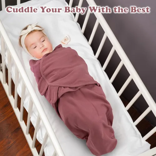 Miniatura 9 de Sacos de dormir para recién nacidos de 0 a 3 meses, mantas para recién nacidos, bebés, niñas y niños, 100% algodón orgánico (paquete de 3)