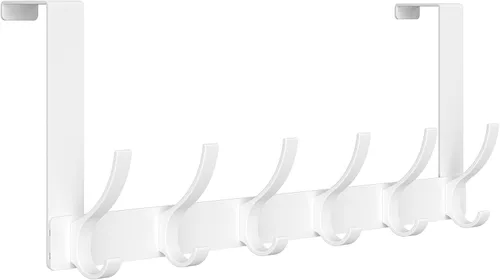 Miniatura 13 de Optish Ganchos sobre la Puerta, Ganchos Colgadores de Puerta para Colgar, Toalleros sobre las Puertas para Baño con 12 Ganchos para Abrigos, Negro
