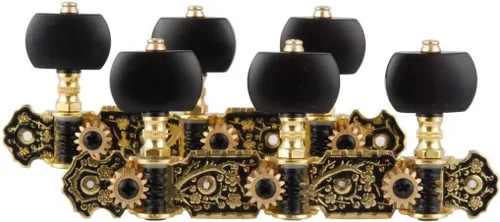 Miniatura 5 de Mr.Power Afinadores de guitarra, cabezales de máquina de 3+3 juegos de teclas de afinación, clavijas de cuerda para guitarra clásica