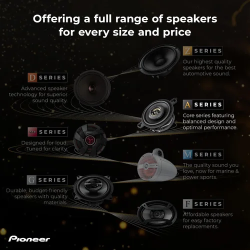 Miniatura 7 de PIONEER A-Series Plus TS-A1681F - Altavoces de 4 vías de 6.5 pulgadas (par) - 350 W máximo, sonido equilibrado + agudos suaves, graves mejorados