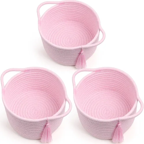 Miniatura 35 de Cestas de regalo grandes vacías para llenar, bonita canasta tejida para adolescentes, mujeres, baby shower, cubo de juguetes pequeño decorativo