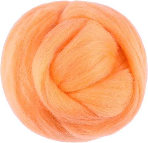 Miniatura 31 de 3.53 oz lana Roving, suministros de fieltro de lana, lana pura, hilo grueso, hilado de lana giratoria para fieltro de aguja, fieltro húmedo, Blanco