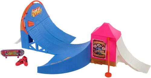 Hot Wheels Skate Amusement Park - Juego de patinaje con 1 diapasón exclusivo de Tony Hawk, 1 par de zapatos de skate extraíbles, sonidos activados