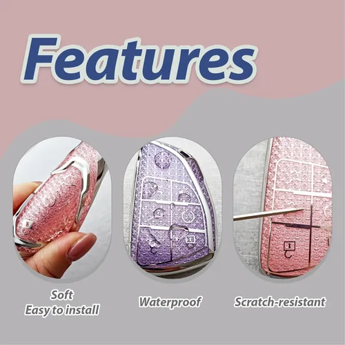 Miniatura 3 de Funda para llavero compatible con GMC Yukon Chevy Chevrolet Suburban Tahoe GM Buick 2021 2022 2023 2024 2025, 6 botones, cristal brillante