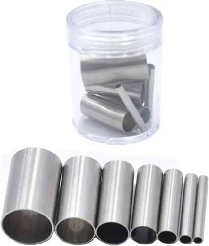 Cortadores de arcilla, juego de 7 cortadores de perforación huecos de acero inoxidable con forma de círculo redondo, moldes de cerámica para puntos,