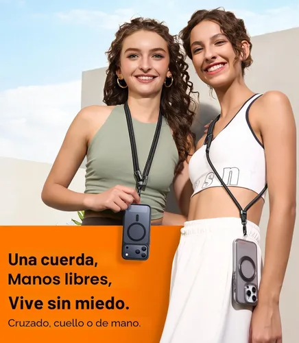 Miniatura 6 de TORRAS Correa cruzada para teléfono con 2 pestañas para teléfono, correa ajustable antirrobo para todos los teléfonos, hebillas de metal de alta