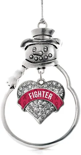 Miniatura 61 de Inspired Silver - Big Sis - Adorno de Navidad plateado - Adorno de árbol de Navidad con dije de corazón con circonita cúbica - Decoración colgante