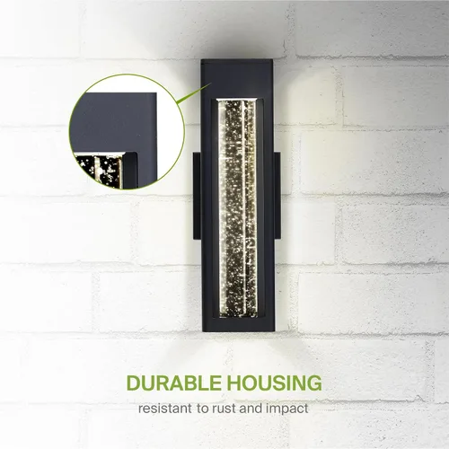 Miniatura 7 de ASD Lámpara LED de pared de vidrio de burbujas de 14 pulgadas 12 W, 300 lúmenes, 3000 K, 5000 K, 120 V, 3CCT, impermeable, regulable