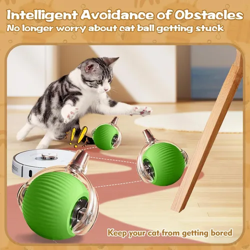 Miniatura 7 de Pelota interactiva para gatos de interior, bola para mascotas, juguete automático mejorado 2025 para gatos adultos aburridos de interiores, juguete