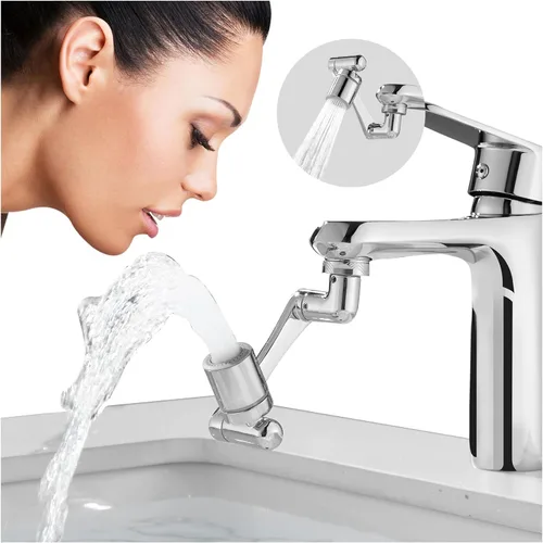 Patentado CECEFIN 1080° Extensor de Grifo Giratoria - Aireador de Fregadero - Extensión de Grifo de Agua con 2 Modos de Salpicadura, Accesorio de