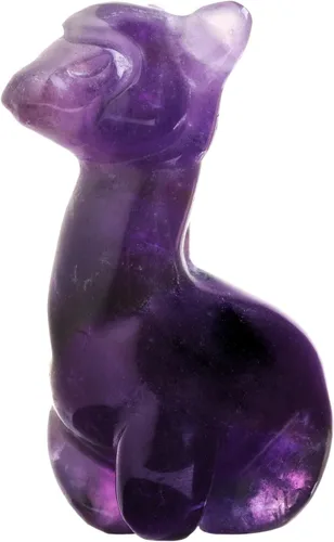 SUNYIK Estatua de cristal de alpaca tallada, escultura de piedra pulida, delicada figura de animal, decoración para ventana de oficina en casa,