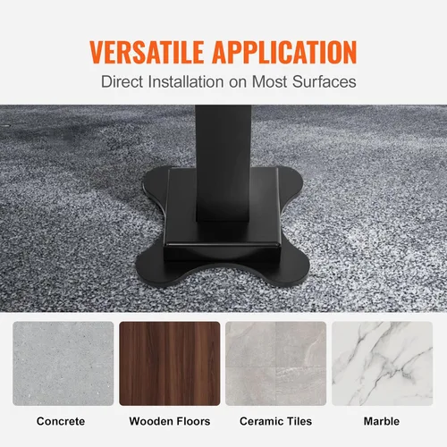 Miniatura 5 de VEVOR Kit de barandilla para escaleras al aire libre, pasamanos de 5 pies de 0 a 5 escalones, barandilla de aluminio negro de ángulo ajustable