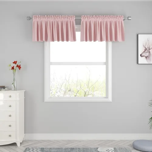 Miniatura 94 de UPOPO Cortinas de Niveles Beige Sobre Fregadero con Textura de Lino para Ventana de Cocina de 16 Pulgadas de Largo Caravana Privacidad Pequeñas