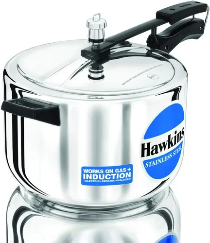 Presto olla de presión de acero inoxidable., Plateado