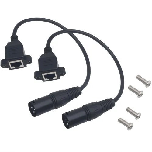 Miniatura 3 de Cable de extensión de conector de red hembra XLR de 3 pines macho a RJ45 para serie de controladores DMX-CON
