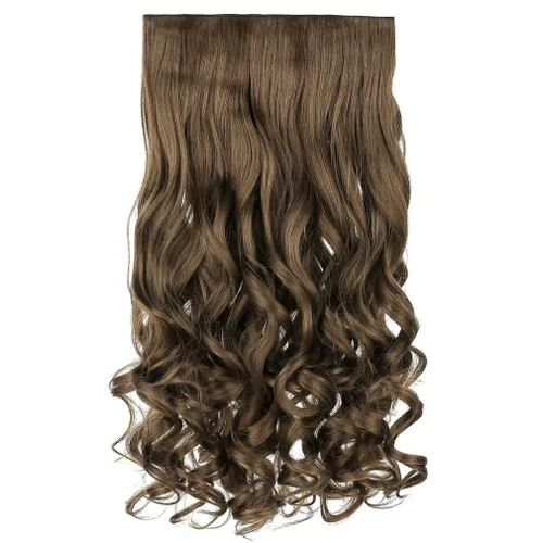 Miniatura 16 de REECHO Extensiones de cabello rubio, extensiones de una pieza con clip de 20" para mujer, extensiones de cabello sintético suave y natural con ondas