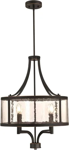 Miniatura 4 de Westinghouse 6368400 Belle View - Lámpara de araña de cristal transparente con cuatro luces para interiores, acabado de bronce aceitado con reflejos