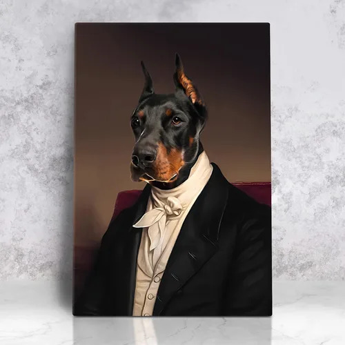 Miniatura 11 de Pintura personalizada para retratos de mascotas de perros y gatos, estilo renacentista sobre lienzo, retrato real de mascotas a partir de la foto