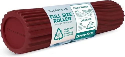 Miniatura 31 de Oceanfoam Tidal Roller - Azul Marino Oscuro - Rodillo de espuma para masaje muscular para dolor de espalda y estiramiento - Textura de onda ancha