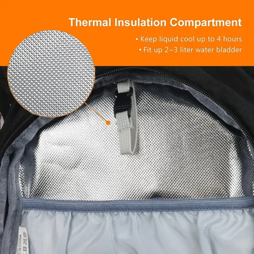Miniatura 4 de Mochila de senderismo impermeable para ciclismo, 15L, ligera, duradera, para esquí, snowboard, correr, ciclismo MTB Negro