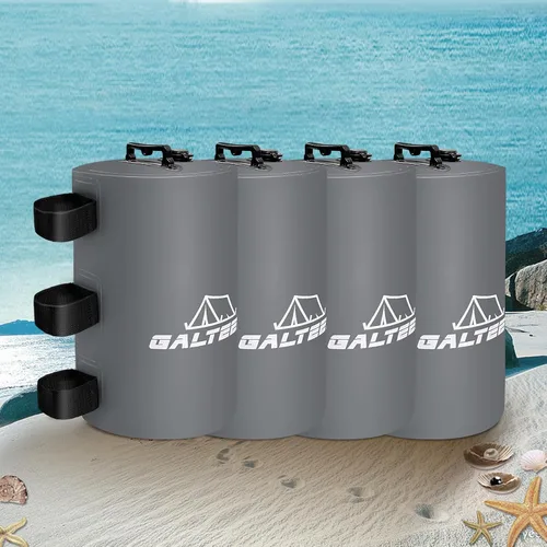 Miniatura 18 de Bolsa de pesas de agua para toldo, 176 libras, juego de 8 pesos para patas de toldo para toldos, toldos, tienda de campaña, cenador, azul, 10 l/PC