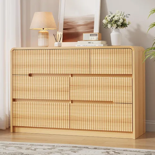 Miniatura 16 de OtterOasis Cómoda de madera negra para dormitorio, 5 cajones para almacenamiento de ropa, cómoda moderna con cajones anchos, cajones anchos