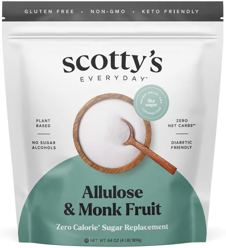 Miniatura 3 de Scotty's Everyday - Reemplazo de azúcar de alulosa y fruta de monje, cero calorías, sin OMG, sin eritritol, alcoholes de azúcar o edulcorantes